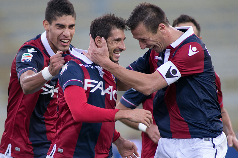 BOLOGNA 01-11-2015 CALCIO SERIE A TIM, BOLOGNA-ATALANTA, NELLA FOTO: ESULTANZA GOL FRANCO BRIENZA